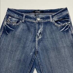 ROZ & ALI Womens 8 Petite Bootcut Jeweled Jeans